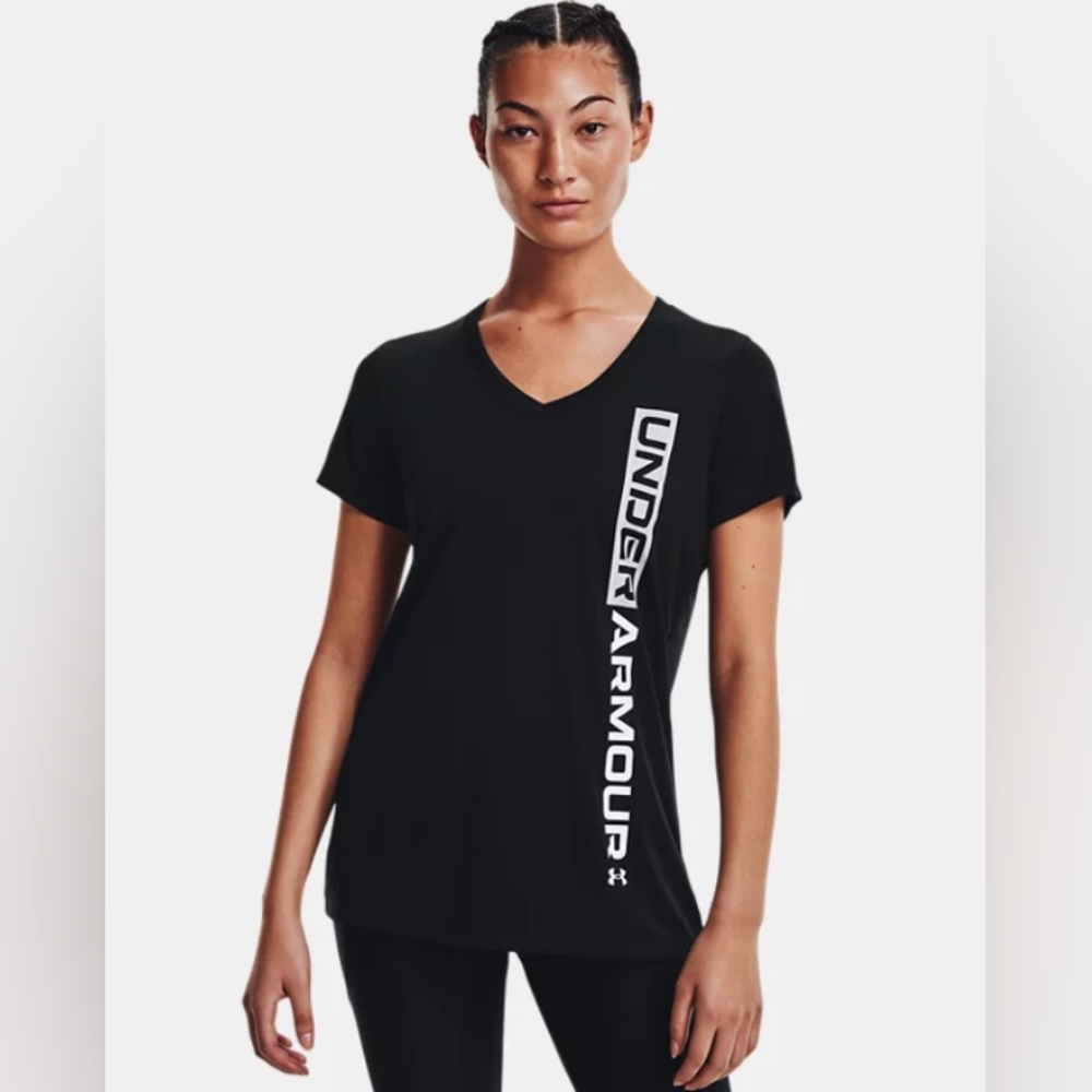 Women's UA Velocity Wordmark V-Neck Short Sleeve